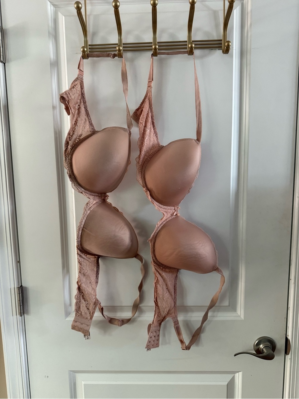 Women's Push-Up Lace Trim Bra - Blush Pink